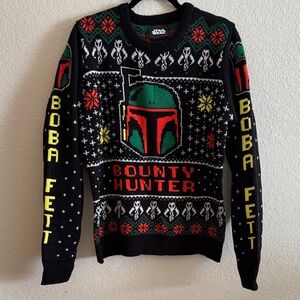 Star Wars Boba Fett Ugly Christmas Holiday Sweater Size Medium